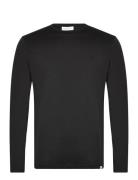 Nørregaard Ls T-Shirt Tonal Tops T-Langærmet Skjorte Black Les Deux