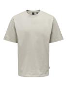 Onsfred Life Rlx Ss Tee Noos Tops T-Kortærmet Skjorte Beige ONLY & SON...