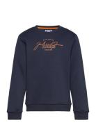 Jjferris Sweat Crew Neck Mni Tops T-shirts Long-sleeved T-Skjorte Navy...