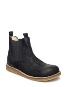 Booties - Flat - With Elastic Boots Støvler Black ANGULUS