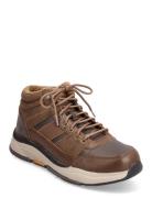 Mens Relaxed Fit Benago - Treno Snørestøvler Brown Skechers