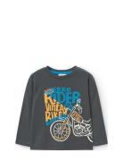 Knit T-Shirt For Baby Boy -Bci Tops T-shirts Long-sleeved T-Skjorte Gr...