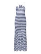 Striped Jersey Dress Maxikjole Festkjole Blue Mango