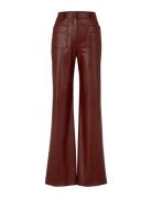 Hulara-1 Bottoms Trousers Leather Leggings-Bukser Burgundy HUGO