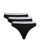 3 Pack Thong  G-streng Undertøj Black Tommy Hilfiger