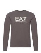 T-Shirt Tops T-Langærmet Skjorte Grey EA7