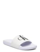 Slide Monogram Co Shoes Summer Shoes Sandals Pool Sliders White Calvin...