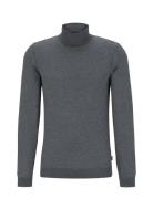 Musso-P Tops Knitwear Turtlenecks Grey BOSS