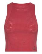 Adv Hit Perforated Tank W Sport Crop Tops Sleeveless Crop Tops Red Cra...