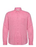 Cotton/Linen Shirt L/S Tops Shirts Linen Shirts Pink Lindbergh