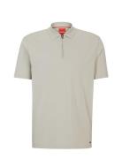 Dekok233 Designers Knitwear Short Sleeve Knitted Polos Beige HUGO