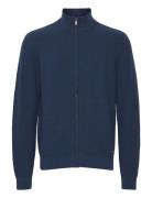 Bhcodford Fullzip Knit Noos Tops Knitwear Full Zip Jumpers Navy Blend