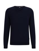 Melba-P Tops Knitwear V-necks Navy BOSS