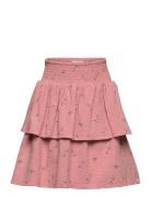 Skirt Aop W. Scrunchie W. Lin. Dresses & Skirts Skirts Midi Skirts Pin...