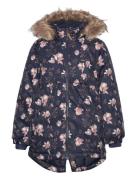 Snow Jacket Aop Outerwear Jackets & Coats Winter Jackets Navy Minymo