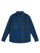 Carter Check Overshirt Designers Overshirts Blue J. Lindeberg