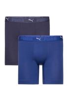 Puma Men Sport Cotton Long Boxers 2P Sport Boxers Blue PUMA