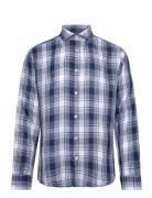 Bs Leganés Casual Modern Fit Shirt Tops Shirts Linen Shirts Blue Bruun...