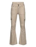 Trousers Freja Twill Bottoms Beige Lindex