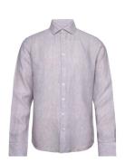 Bs Perth Casual Slim Fit Shirt Tops Shirts Linen Shirts Grey Bruun & S...