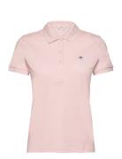 Slim Sheild Cap Sleeve Pique Polo Tops T-shirts & Tops Polos Pink GANT