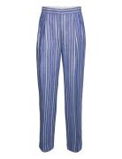 Enzo - Linen Stripe Bottoms Trousers Linen Trousers Blue Day Birger Et...