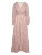 Lamia V-Neck Maxi Dress Designers Maxi Dress Pink Malina