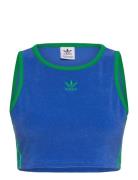 Terry Crop Tank Tops Crop Tops Sleeveless Crop Tops Blue Adidas Origin...