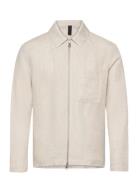 Julius Linen Overshirt Designers Overshirts Beige J. Lindeberg