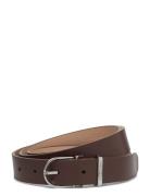 Must Metal Rnd Buckle 2.5 Bælte Brown Calvin Klein