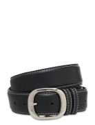 Glossy Rochel Leather Belt Bælte Black Becksöndergaard