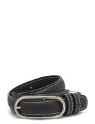 Glossy Nola Leather Belt Bælte Black Becksöndergaard