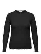 Carally Ls High Neck Top Ess Tops T-shirts & Tops Long-sleeved Black O...