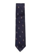 Polo Pony Silk Repp Narrow Tie Slips Blue Polo Ralph Lauren