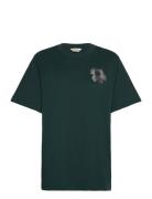 Embla Unikko Placement Tops T-shirts & Tops Short-sleeved Green Marime...