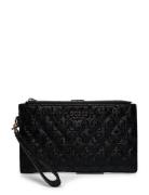 Yarmilla Slg Dbl Zip Organizer Bags Clutches Black GUESS