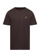 Plain T-Shirt Tops T-Kortærmet Skjorte Brown Lyle & Scott