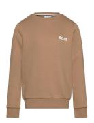 Sweatshirt Tops Sweatshirts & Hoodies Sweatshirts Beige BOSS