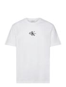 Monologo Tee Tops T-Kortærmet Skjorte White Calvin Klein Jeans