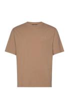 Hale Logo T-Shirt Tops T-Kortærmet Skjorte Brown J. Lindeberg