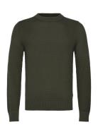 Oliver Structure Sweater Tops Knitwear Round Necks Green J. Lindeberg