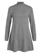 Vicomfy A-Line Rollneck Knit Dress/Pb/1 Dresses Knitted Dresses Grey V...