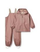 Rainwear Charlie Set Outerwear Rainwear Rainwear Sets Pink Wheat