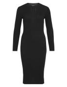 Viknitta Knit L/S Dress/Ka Knælang Kjole Black Vila