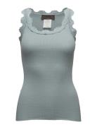 Rwbabette Silk Sl U-Neck Long Lace Tops T-shirts & Tops Sleeveless Blu...