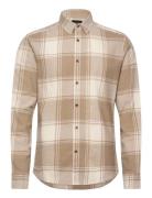 Onsgudmund Ls Checked Shirt Noos Tops Shirts Casual Beige ONLY & SONS