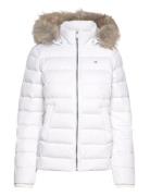 Tjw Basic Hooded Down Jacket Ext Foret Jakke White Tommy Jeans