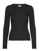 Long Sleeve T-Shirt Tops T-shirts & Tops Long-sleeved Black Rosemunde