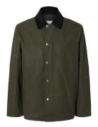 Slhwalter Waxed Cotton Jkt Noos Tynd Jakke Khaki Green Selected Homme