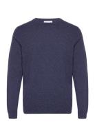 Man O-Neck Plain Designers Knitwear Round Necks Navy Davida Cashmere